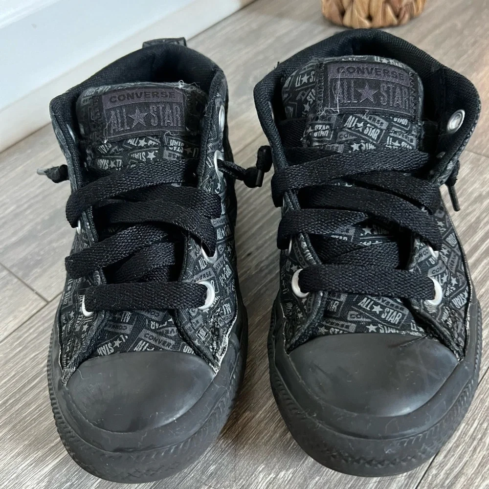 Converse CTAS street mid Junior license plate slip on sneakers. Size 12.5